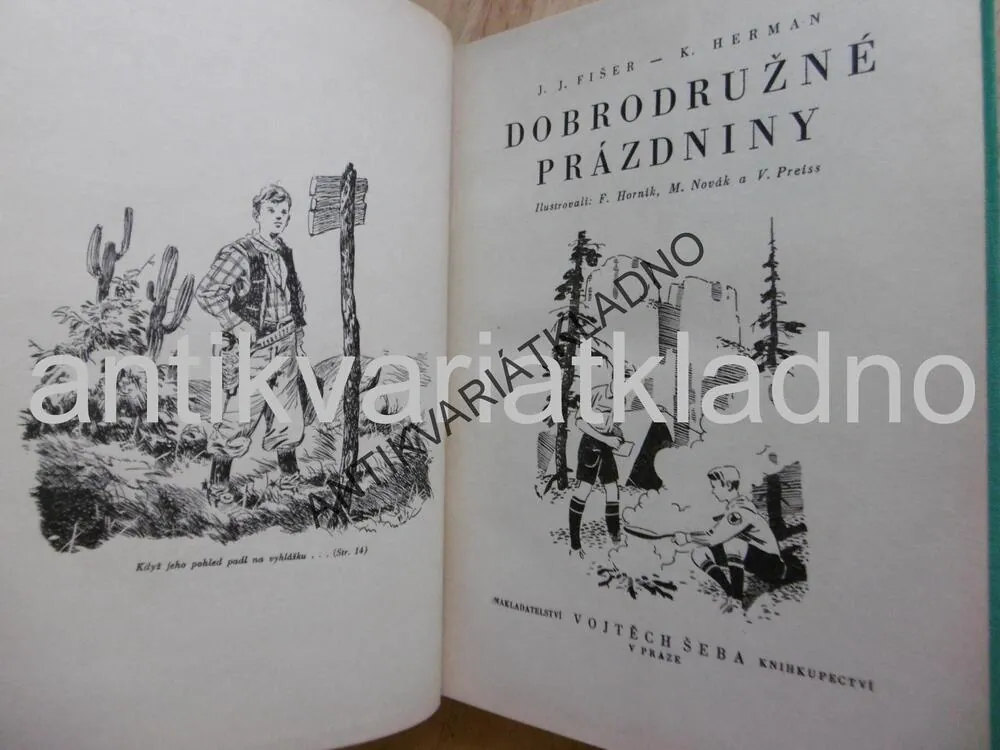 DOBRODRUŽNÉ PRÁZDNINY, J.J FIŠER, F. HORNÍK, M. NOVÁK, V. PREISS