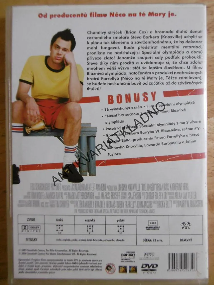 BLÁZNIVÁ OLYMPIÁDA, JOHNNY KNOXVILLE, DVD FILM