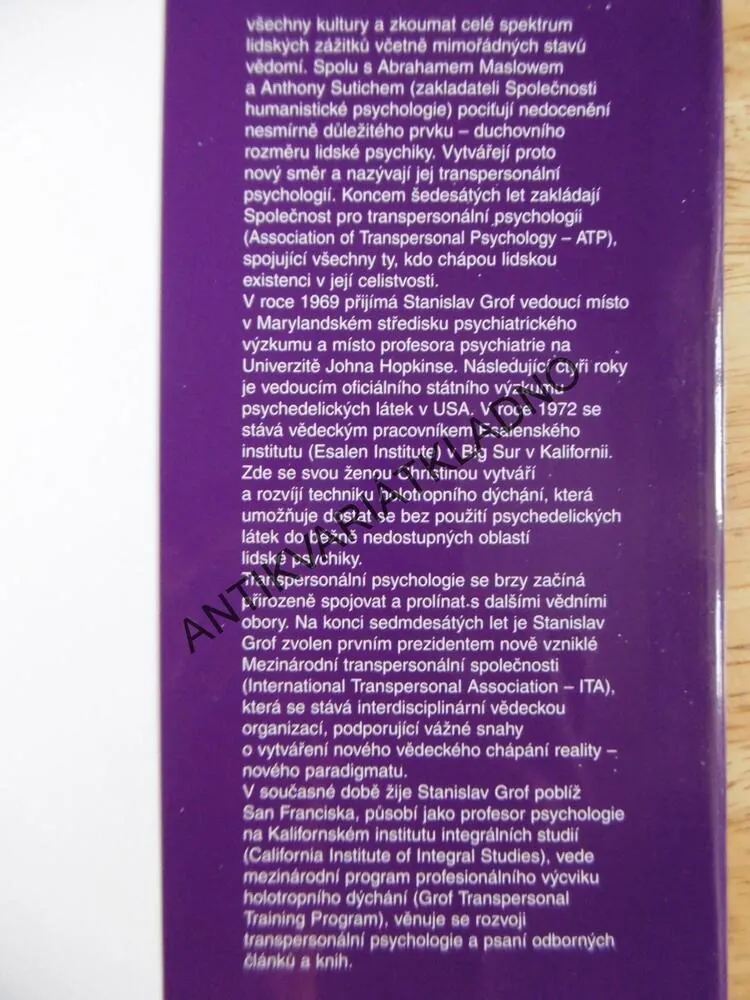 ZA HRANICEMI MOZKU, STANISLAV GROF, 