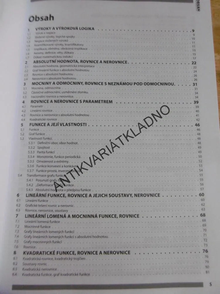 PŘÍPRAVA NA STÁTNÍ MATURITU, MATEMATIKA, EVA ŘÍDKÁ, BLAHUNKOVÁ
