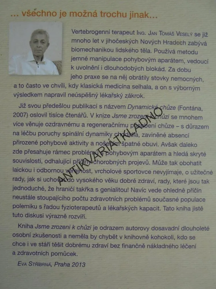 JSME ZROZENI K CHŮZI? DYNAMICKÁ CHŮZE,JAN T.VESELÝ