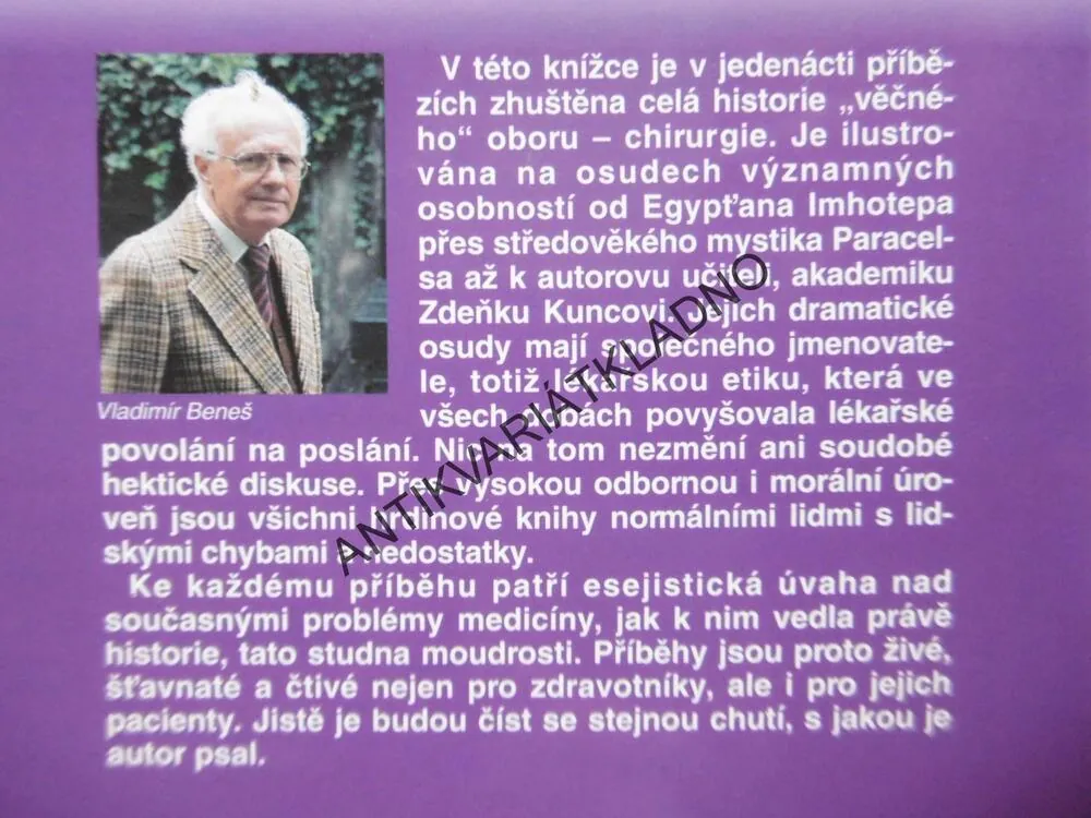 VĚČNÁ CHIRURGIE, JEDENÁCT PŘÍBĚHŮ, VLADIMÍR BENEŠ