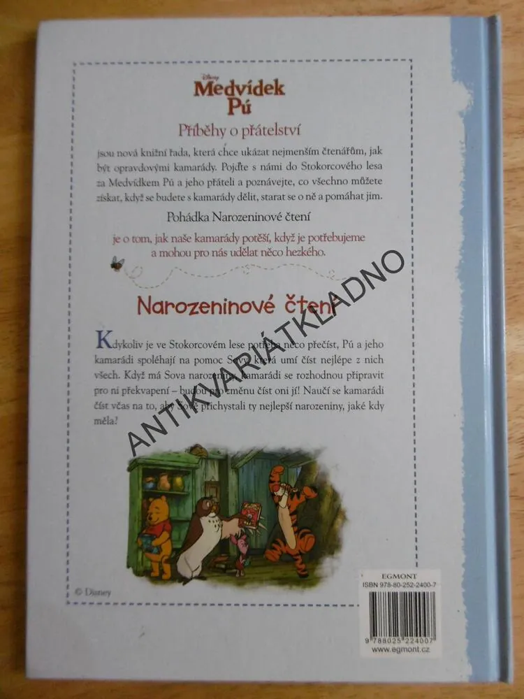 MEDVÍDEK PÚ, NAROZENINOVÉ ČTENÍ, WALT DISNEY