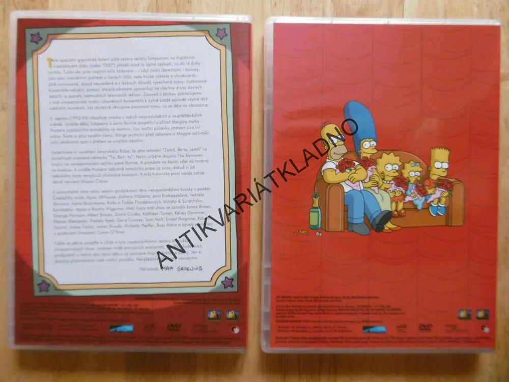 SIMPSONOVI, KOMPLETNÍ PÁTÁ SÉRIE, 3 DVD FILM