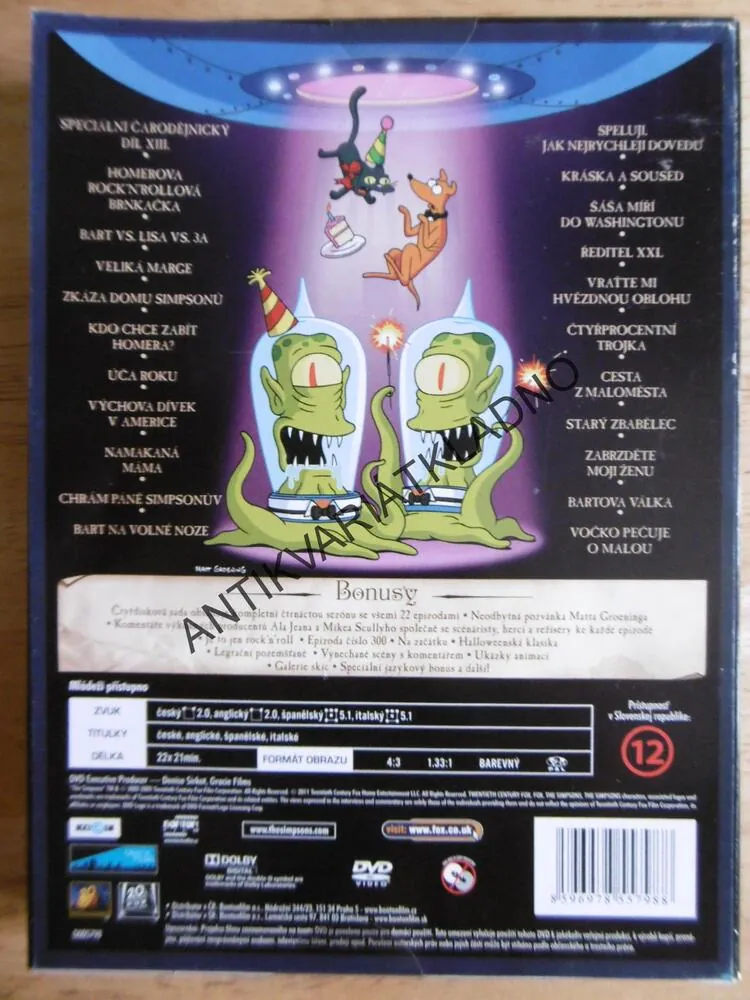SIMPSONOVI, KOMPLETNÍ ČTRNÁCTÁ SÉRIE, 3 DVD FILM