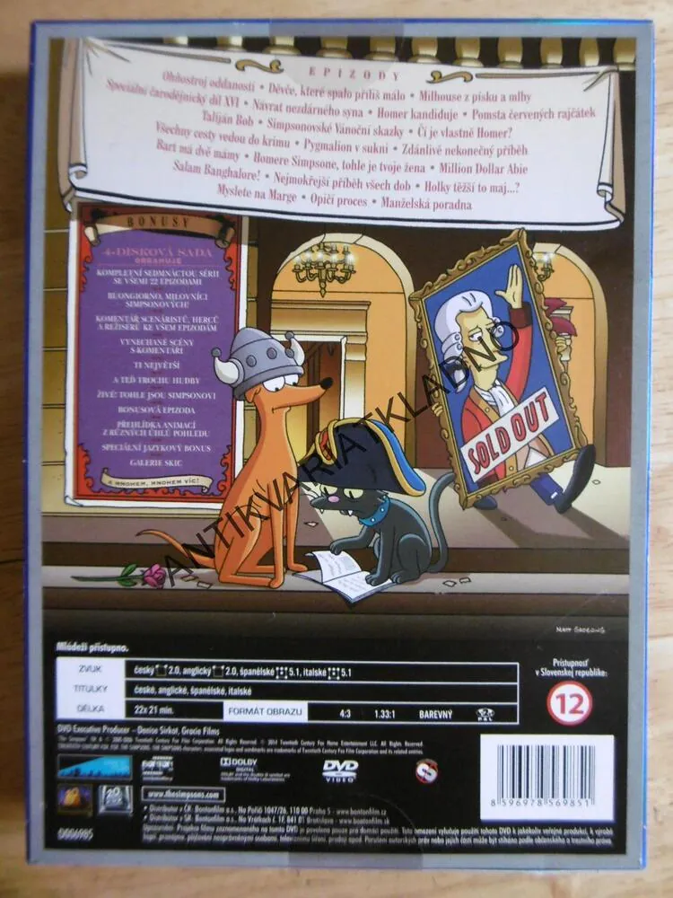 SIMPSONOVI, KOMPLETNÍ SEDMNÁCTÁ SÉRIE, 3 DVD FILM