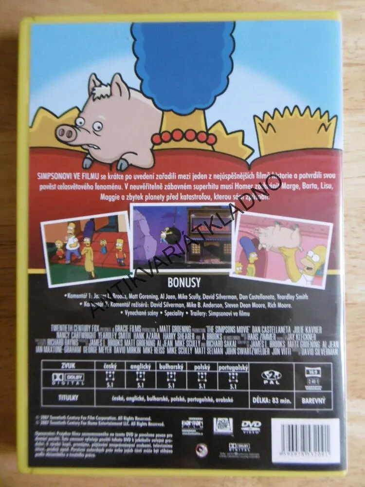 SIMPSONOVI VE FILMU, DVD FILM