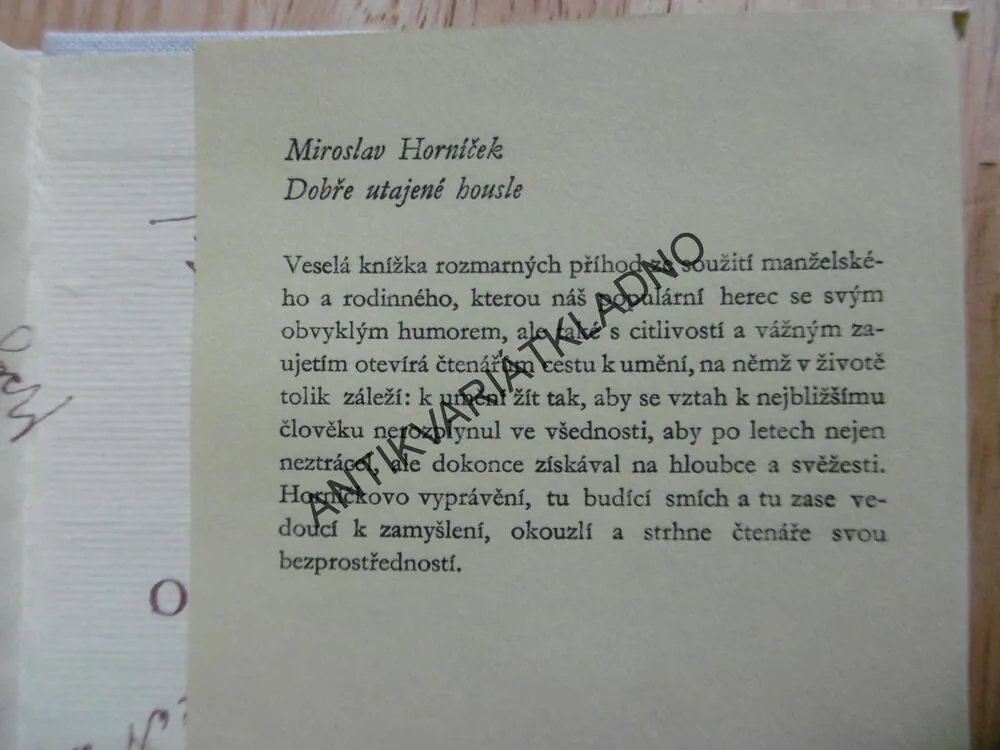 LISTY Z PROVENCE, MIROSLAV HORNÍČEK, **an