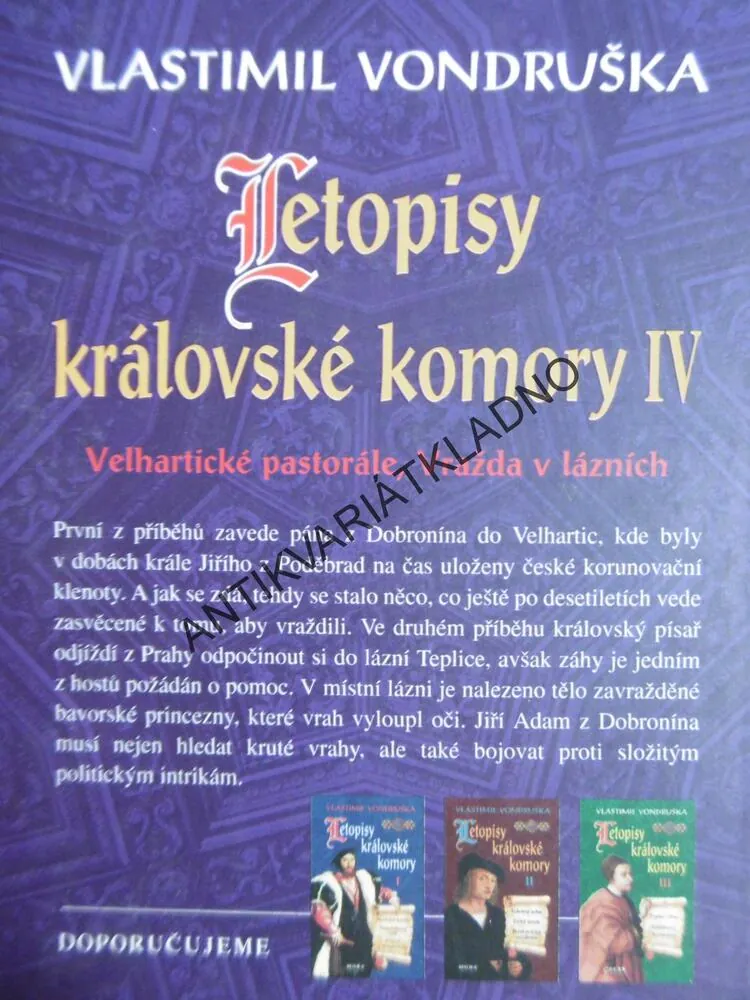 VELHARTICKÉ PASTORÁLE, VRAŽDA V LÁZNÍCH, VLASTIMIL VONDRUŠKA, **an