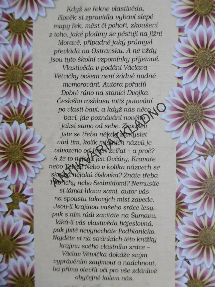 VLASTIVĚDA KRAJINY MÉHO SRDCE, VÁCLAV VĚTVIČKA, **an
