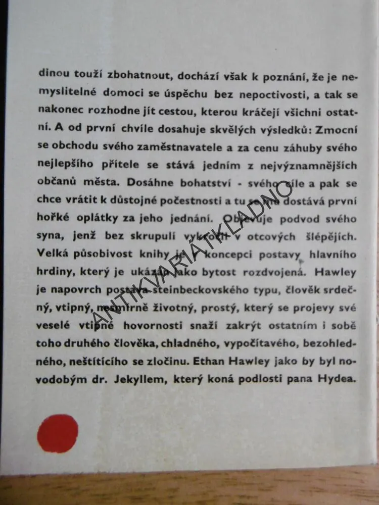 ZIMA ÚZKOSTI, JOHN STEINBECK, 1965