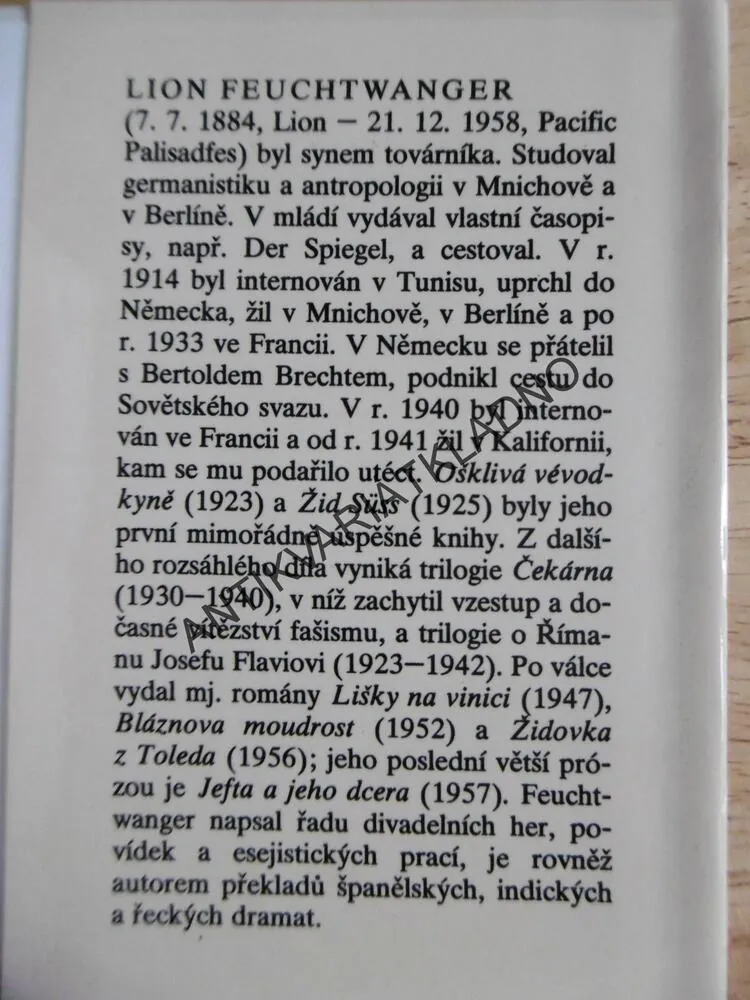 OŠKLIVÁ VÉVODKYNĚ MARKÉTA PYSKATÁ, LION FEUCHTWANGER, **an