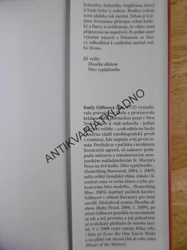 NĚCO MODRÉHO..., EMILY GIFFINOVÁ, **an