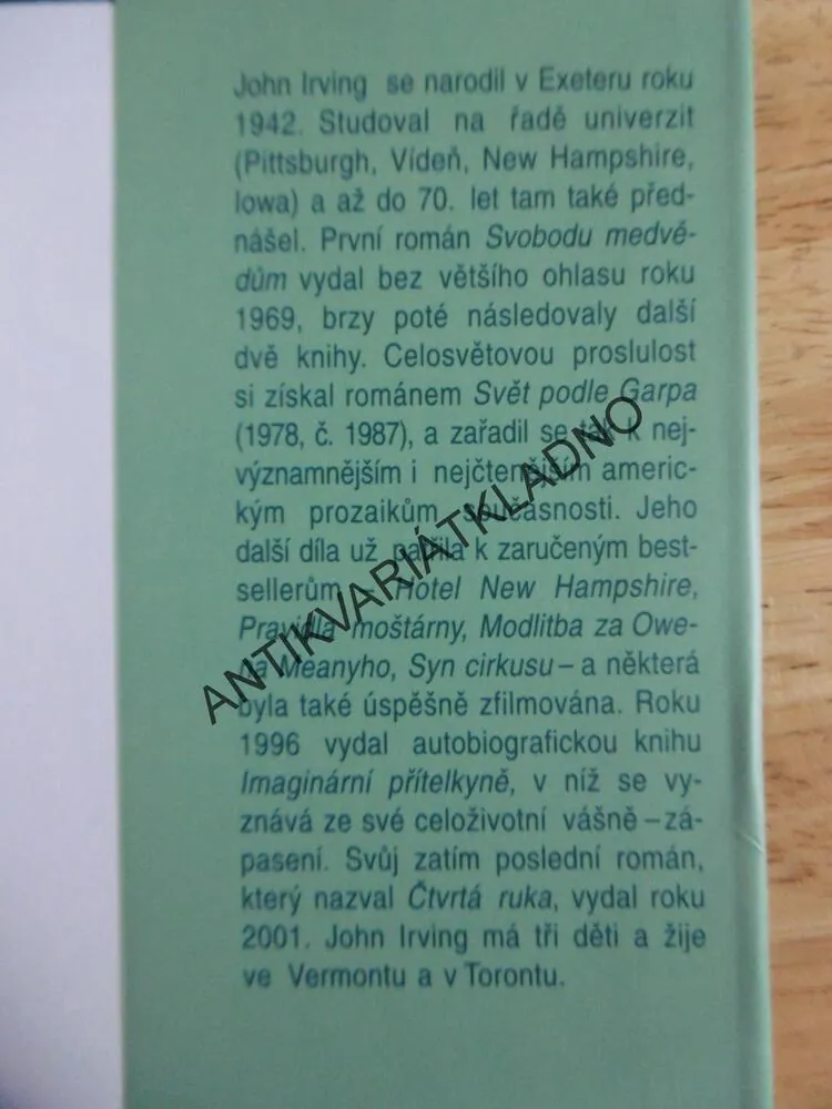 IMAGINÁRNÍ PŘÍTELKYNĚ, JOHN IRVING, **an