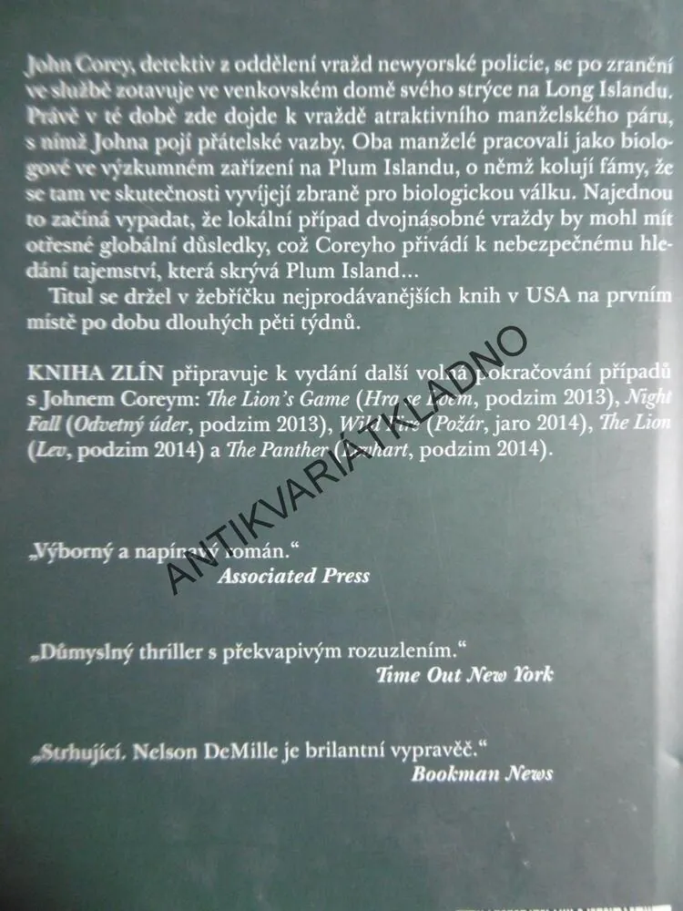 OSTROV ANTRAX, NELSON DEMILLE, **an