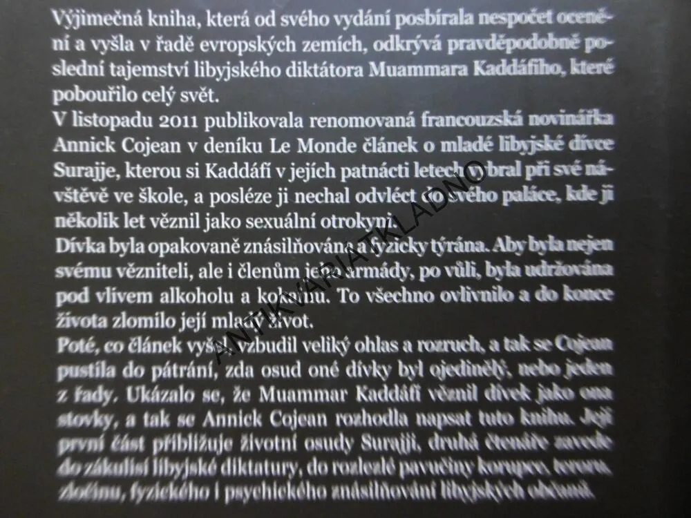 KOŘISTÍ V KADDÁFÍHO HARÉMU, ANNICK COJEAN,