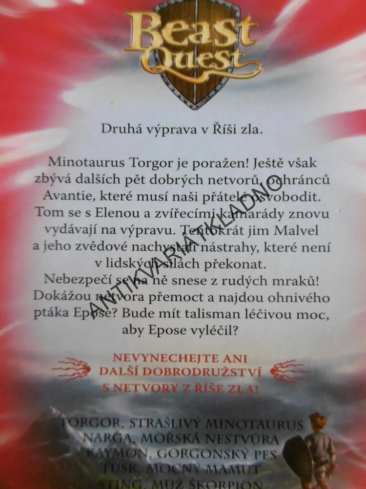 BEAST QUEST, ŘÍŠE ZLA, ADAM NLADE, SKOR, OKŘÍDLENÝ HŘEBEC, **an
