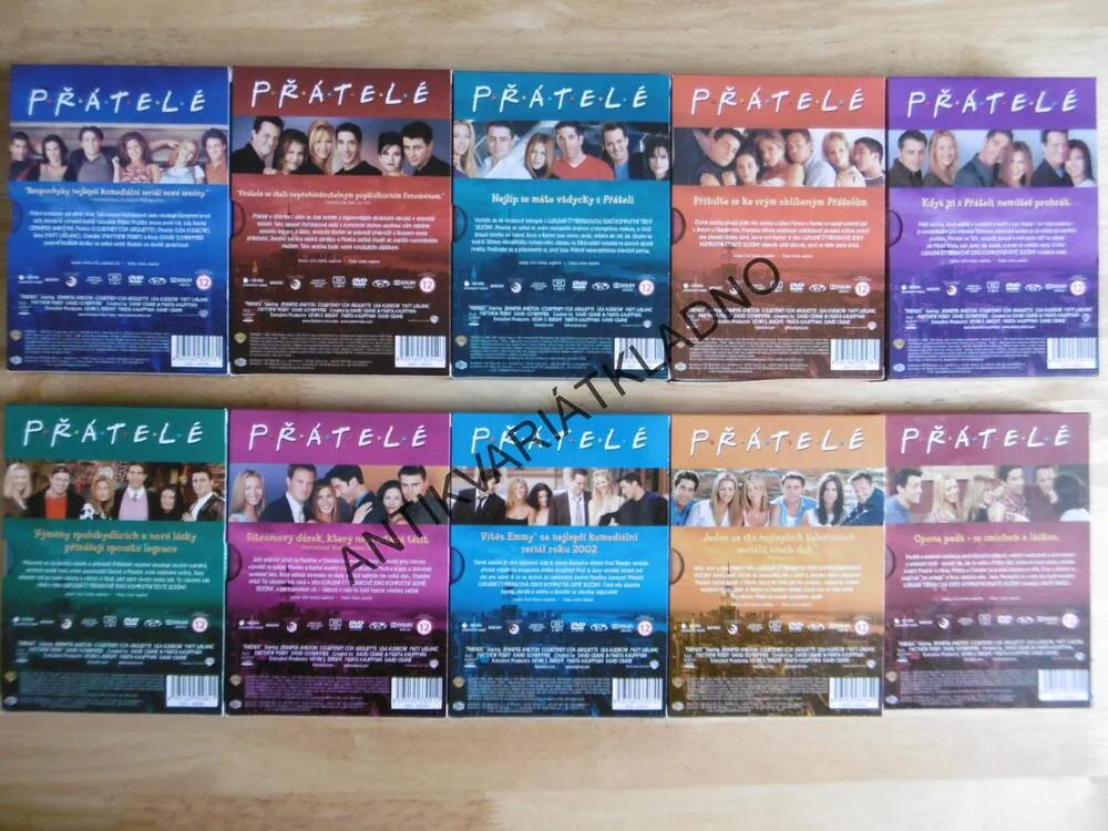 PŘÁTELÉ, KOMPLETNÍ SÉRIE SERIÁLU, 1-10 ŘADA,39 DVD FILM