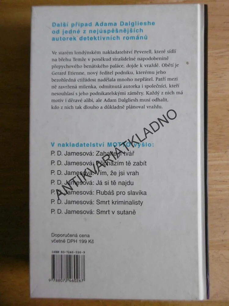 VRAŽDY V NAKLADATELSTVÍ, P.D.JAMESOVÁ,