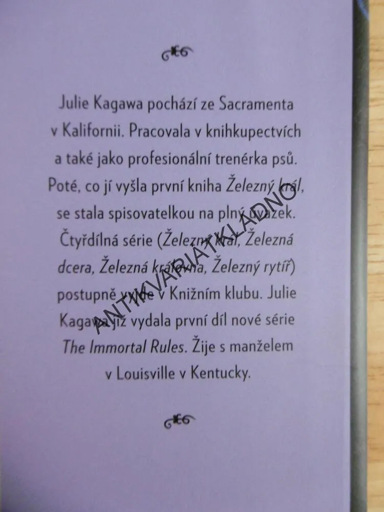 ŽELEZNÁ DCERA, JULIE KAGAWA, **an