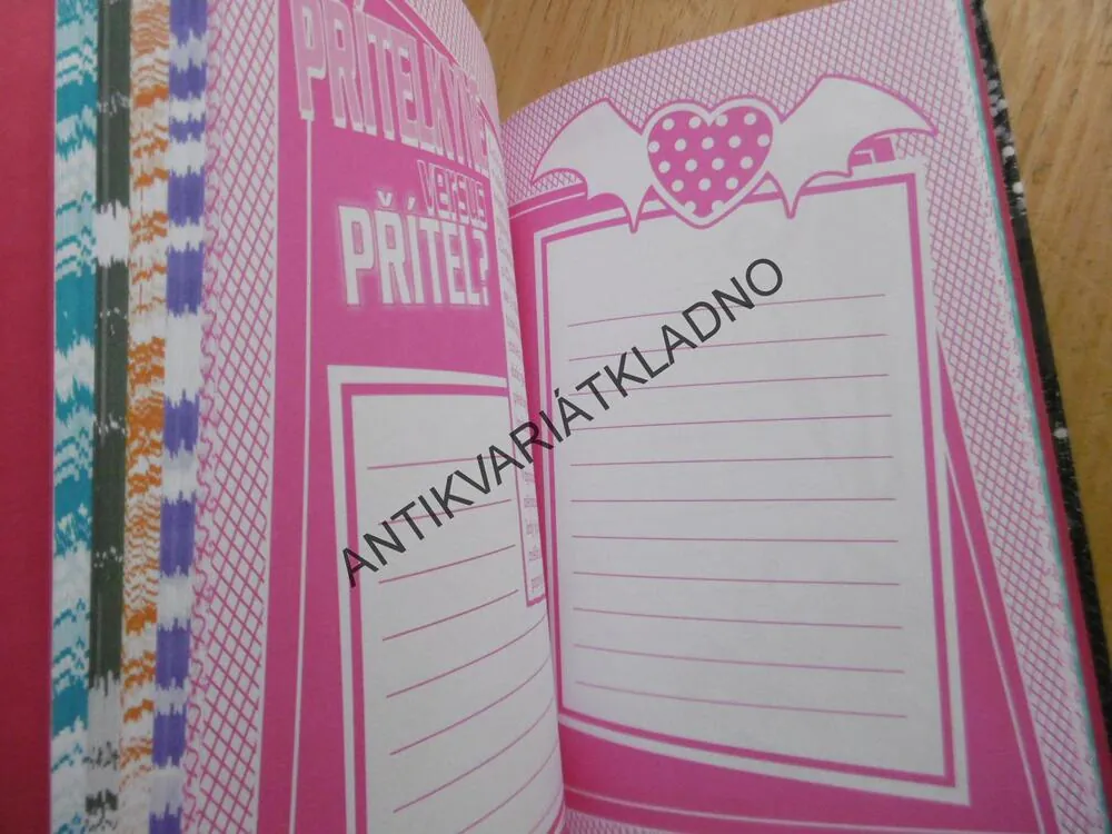 MONSTER HIGH, KRUTOPŘÍSNEJ DENÍČEK, NOVÉ, NEVYPLNĚNÉ, **an