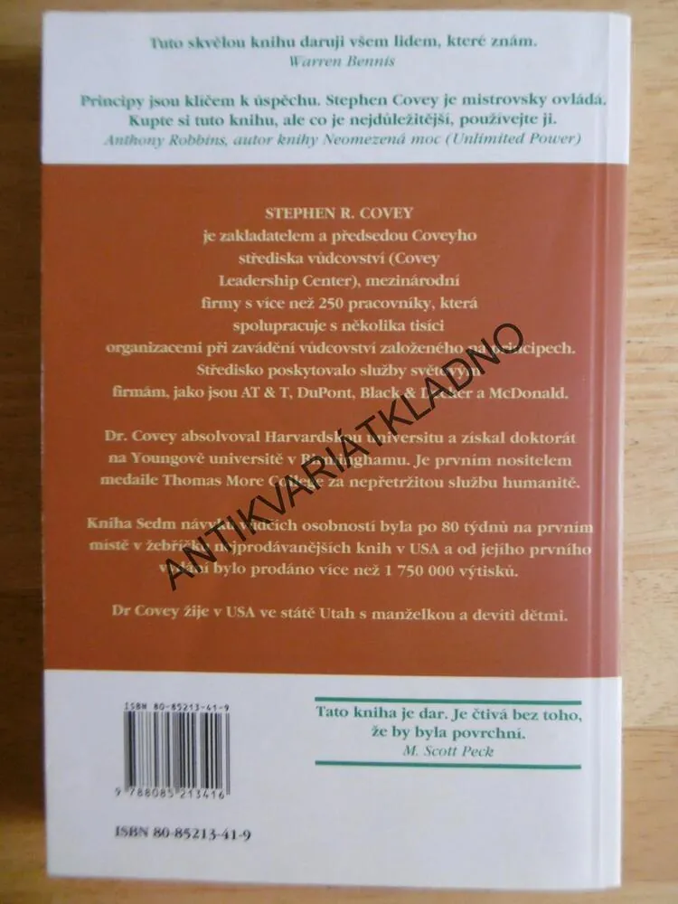 7 NÁVYKŮ VŮDČÍCH OSOBNOSTÍ PRO ÚSPĚŠNÝ A HARMONICKÝ ŽIVOT, STEPHEN R. COVEY