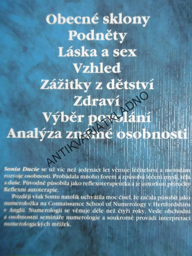 NUMEROLOGIE, PRAKTICKÁ PŘÍRUČKA, SONIA DUCIE