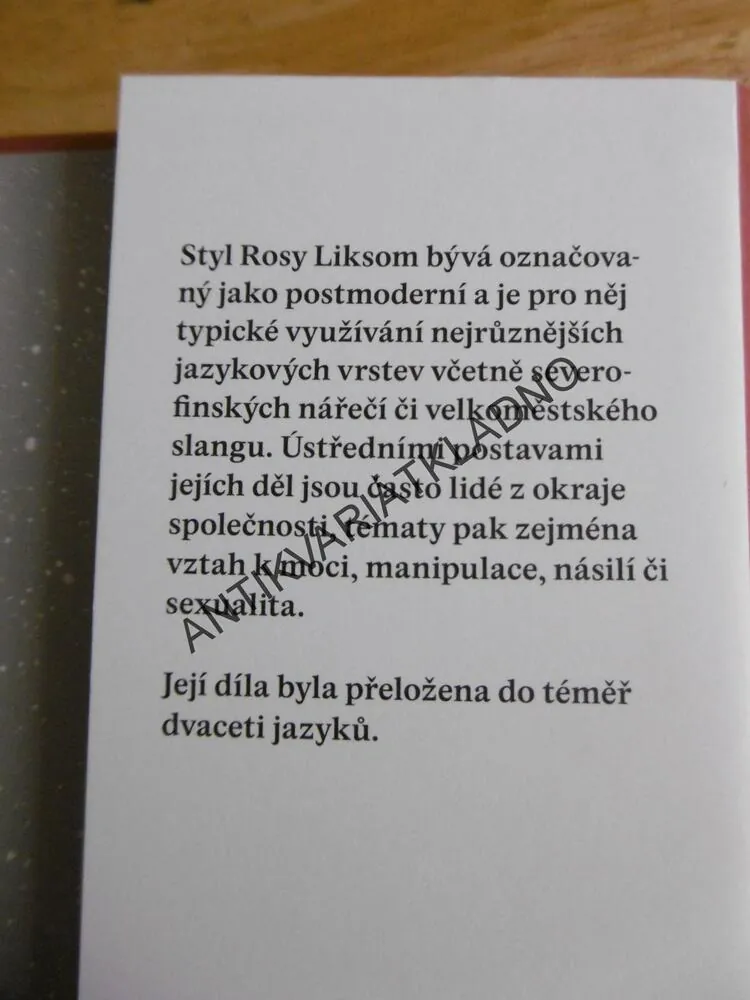 PANÍ PLUKOVNÍKOVÁ, ROSA LIKSOM, **an