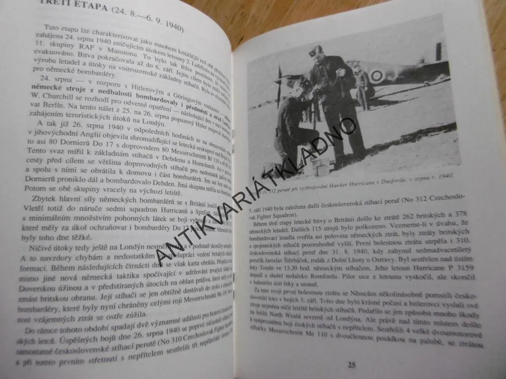 SLAVNÁ LETECKÁ BITVA O BRITÁNII, STRUČNÁ HISTORIE, VÁCLAV BOROVAN, **an