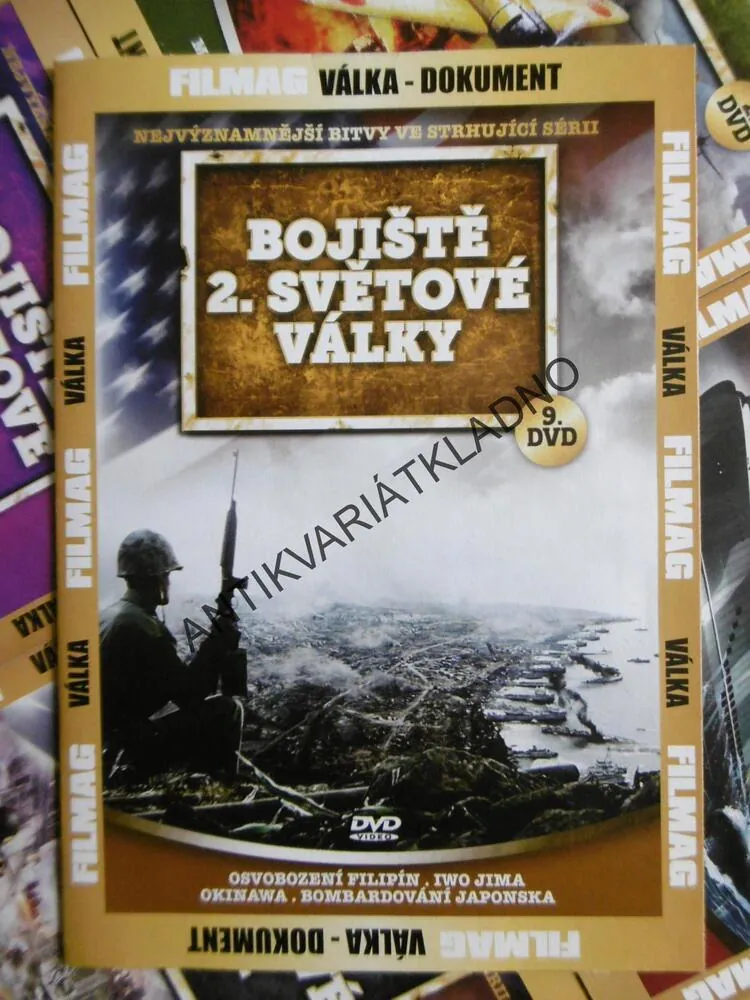 BOJIŠTĚ 2. SVĚTOVÉ VÁLKY 1-9., DOKUMENT DVD FILM 2.SVĚT.VÁLKA