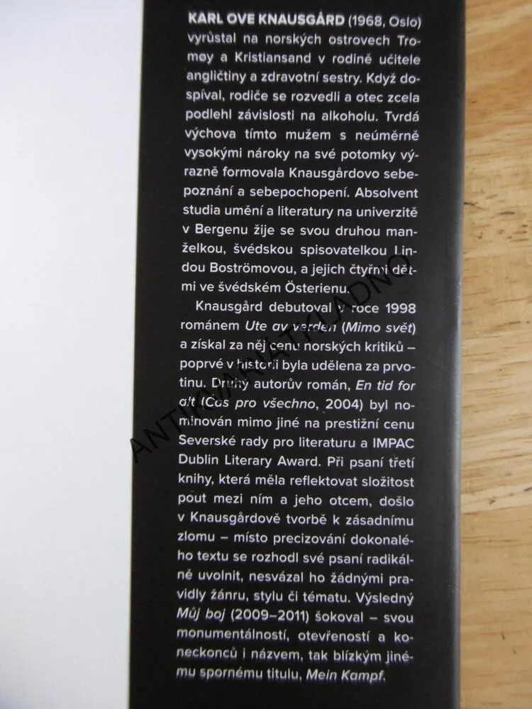 MŮJ BOJ, 1., KARL OVE KNAUSGARD, SMRT V RODINĚ,