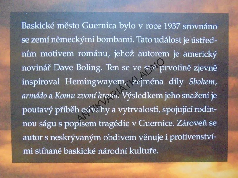 GUERNICA, ŠPANĚLSKÁ OBČANSKÁ VÁLKA, DAVE BOLING, **an