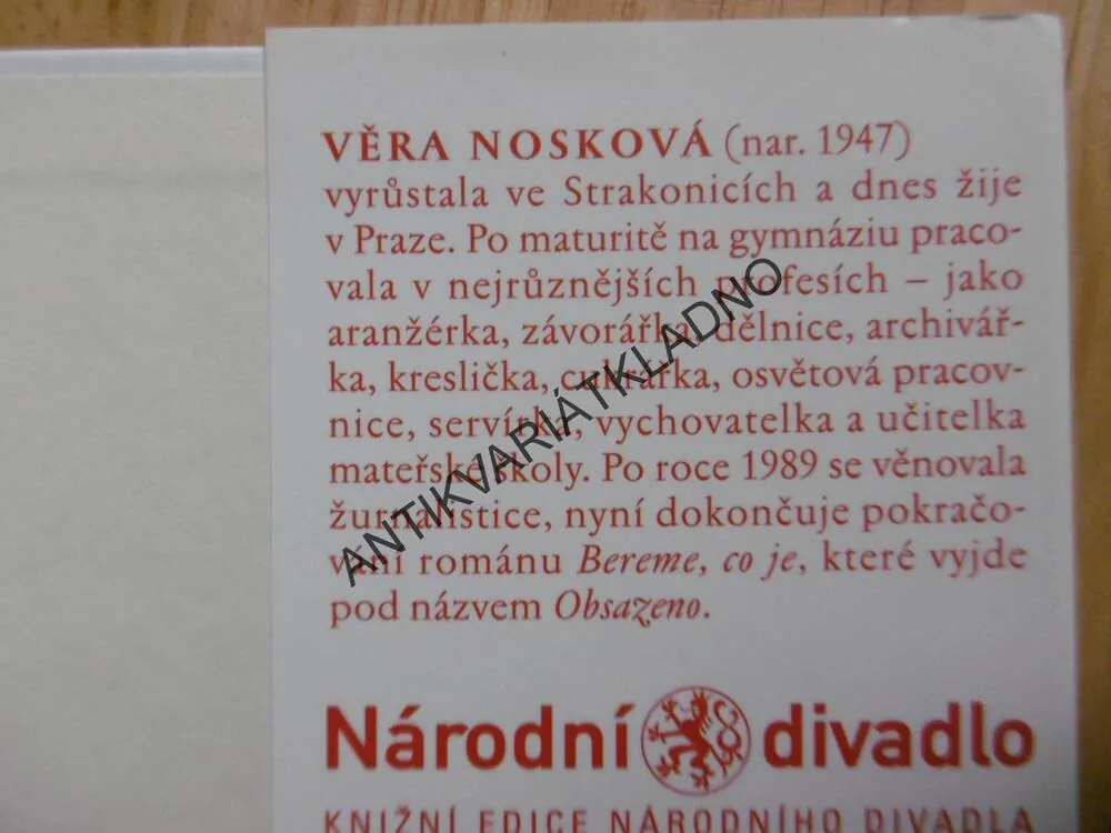 BEREME, CO JE, VĚRA NOSKOVÁ, **an