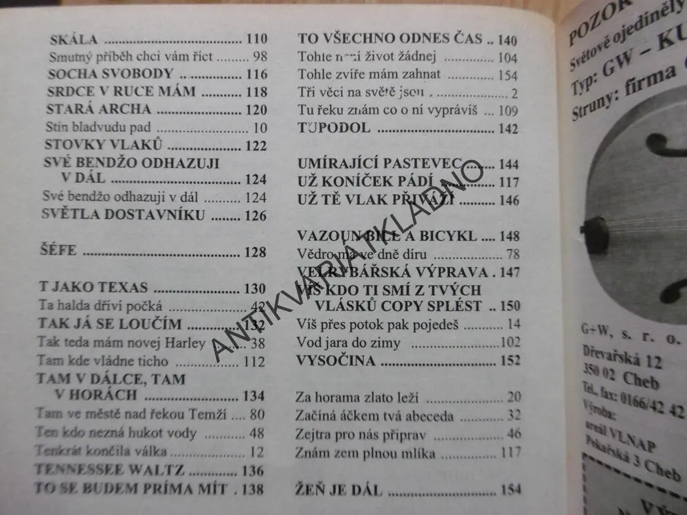 COUNTRY ZPĚVNÍK 3., NOTY, TEXTY,AKORDY