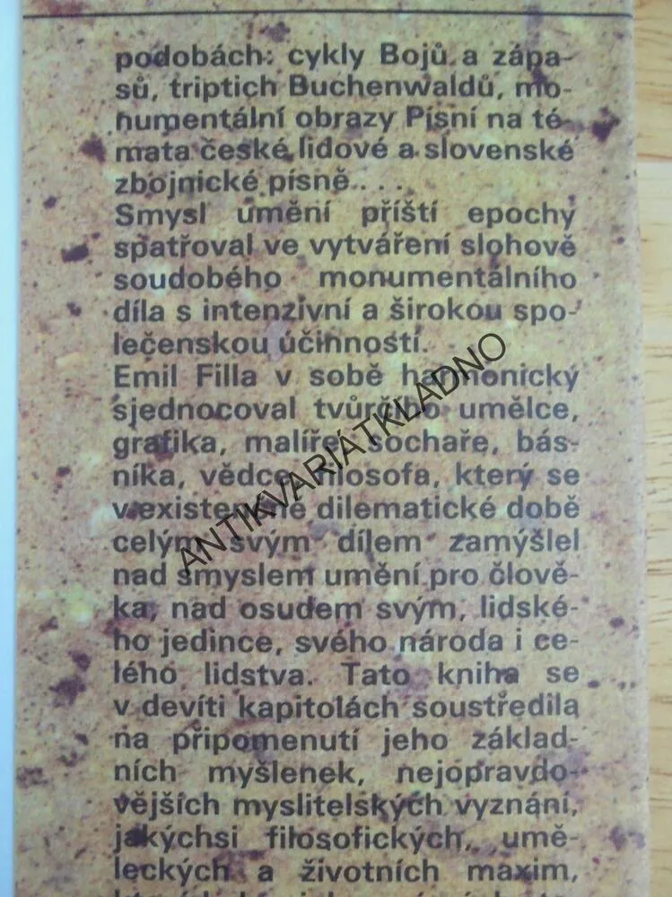 MYŠLENKY, EMIL FILLA, JÁDRA, VÝTVARNÉ UMĚNÍ