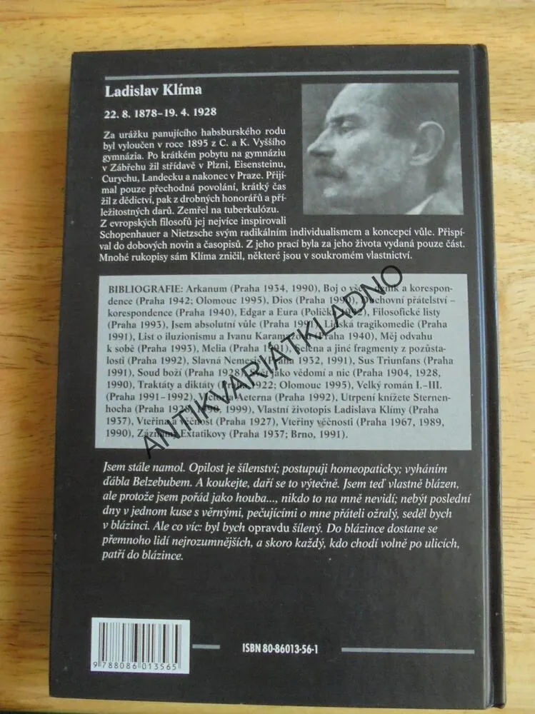 UTRPENÍ KNÍŽETE STERNENHOCHA, LADISLAV KLÍMA,