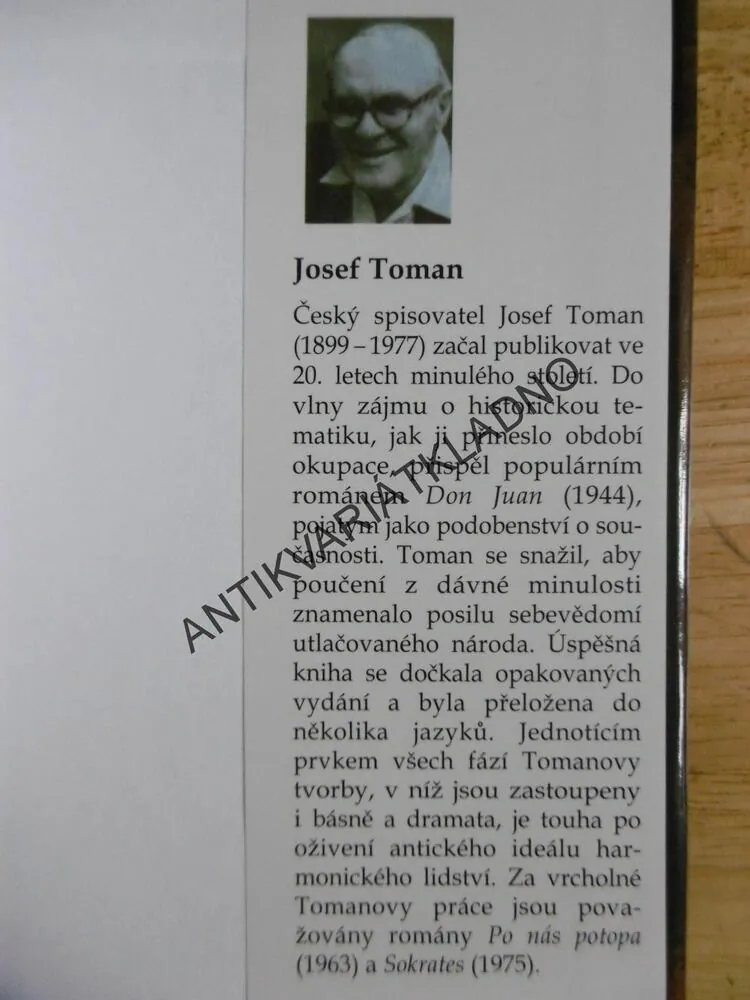 PO NÁS POTOPA, JOSEF TOMAN, **an