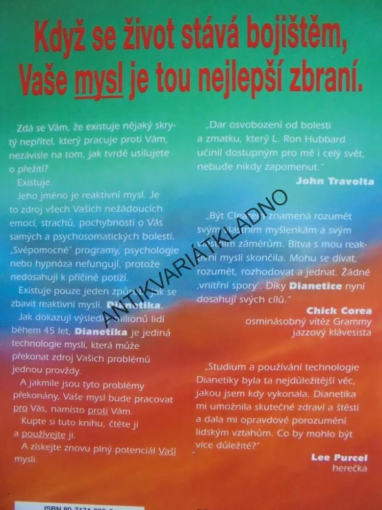 DIANETIKA, MODERNÍ VĚDA O DUŠENÍM ZDRAVÍ, HUBBARD