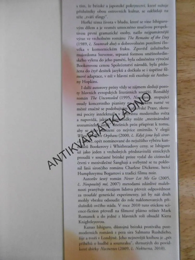 SOUMRAK DNE, KAZUO ISHIGURO, **an