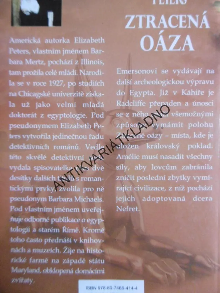 ZTRACENÁ OÁZA, ELIZABETH PETERS, 