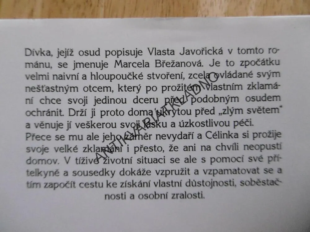 FANTAZIE NA DOVOLENÉ, VLASTA JAVOŘICKÁ, **an