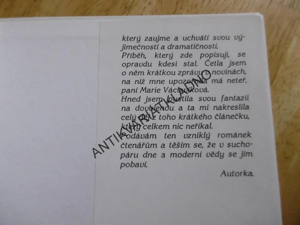 LIST VE VĚTRU, VLASTA JAVOŘICKÁ, **an
