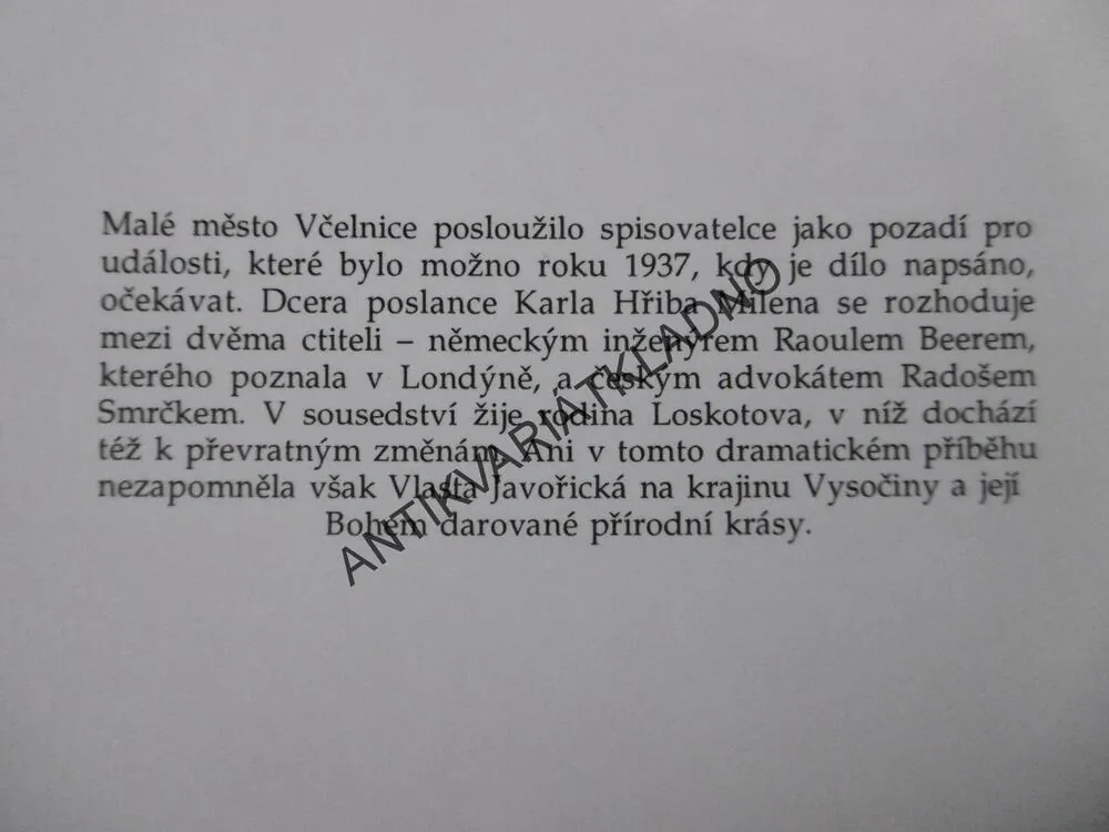 POŽÁR NA OBZORU, 1-2. VLASTA JAVOŘICKÁ, **an