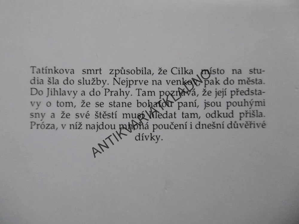 CILKA, VLASTA JAVOŘICKÁ, **an