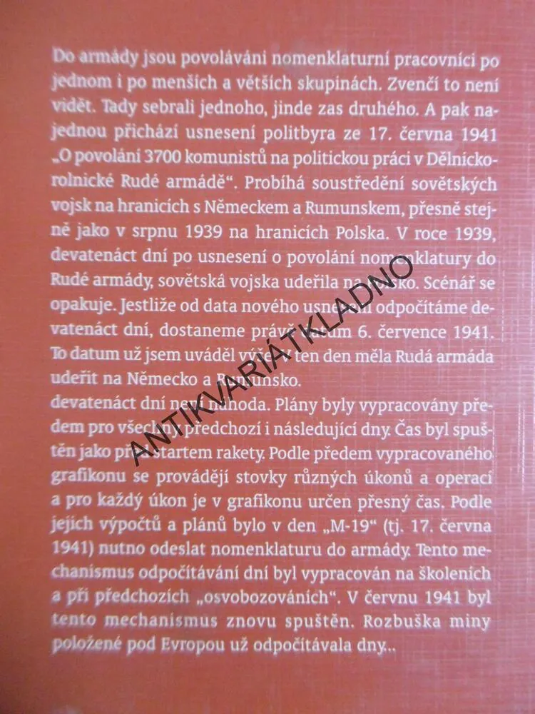 DEN "M", JAK STALIN CHYSTAL VÁLKU NA VÝCHODĚ 1941, VIKTOR SUVOROV, **an