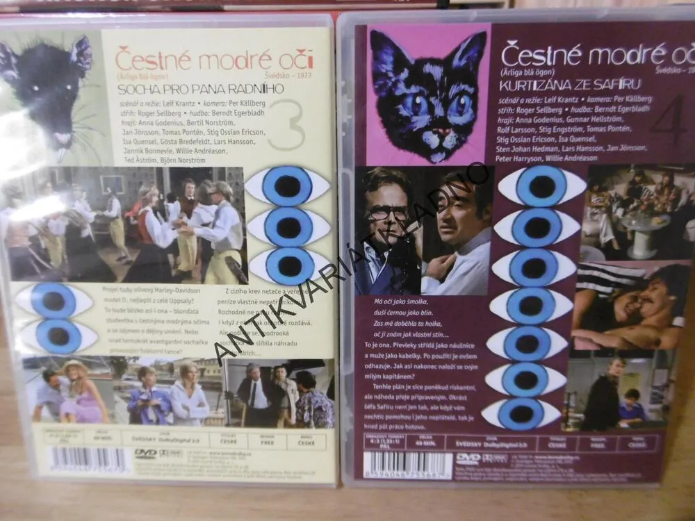 ČESTNÉ MODRÉ OČI, 1-6, 6X DVD FILM ŠVÉDSKO 1977