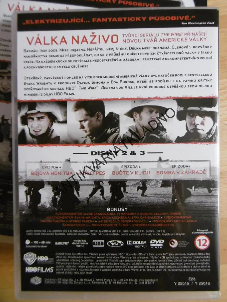 GENERATION KILL, DÍLY 1-7, 2X DVD FILM