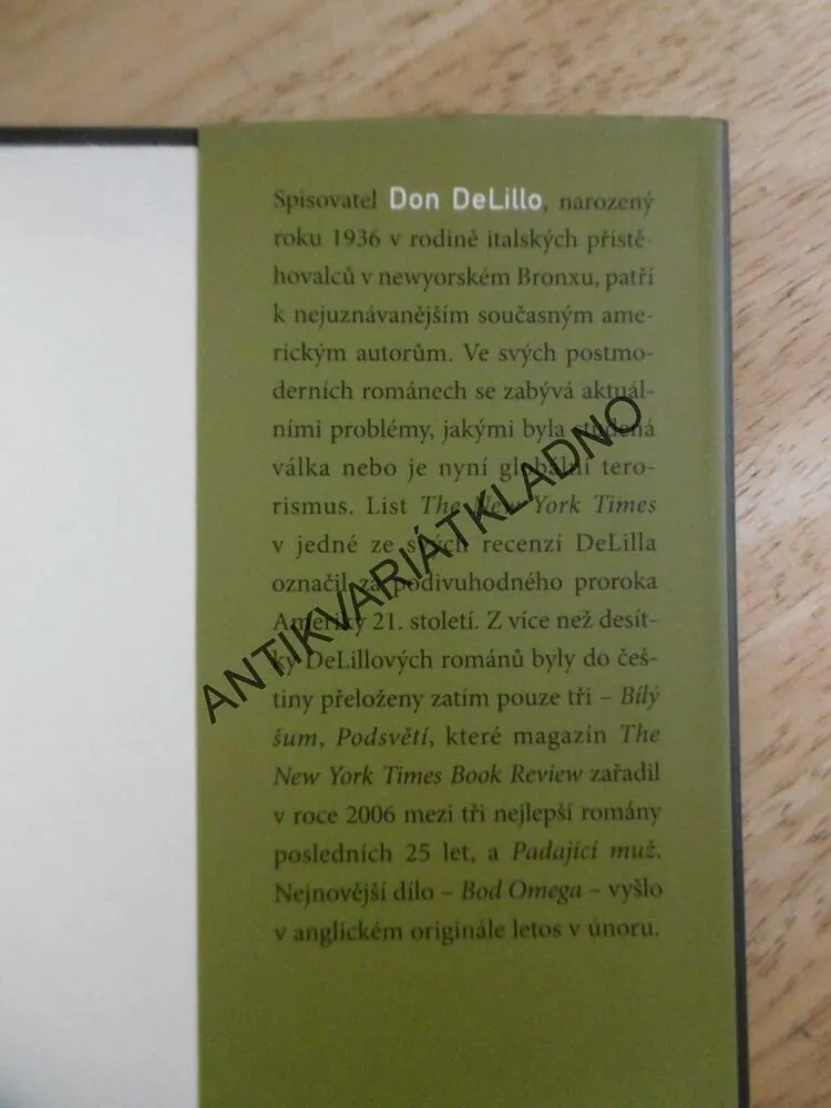 BOD OMEGA, DON DELILLO, **an