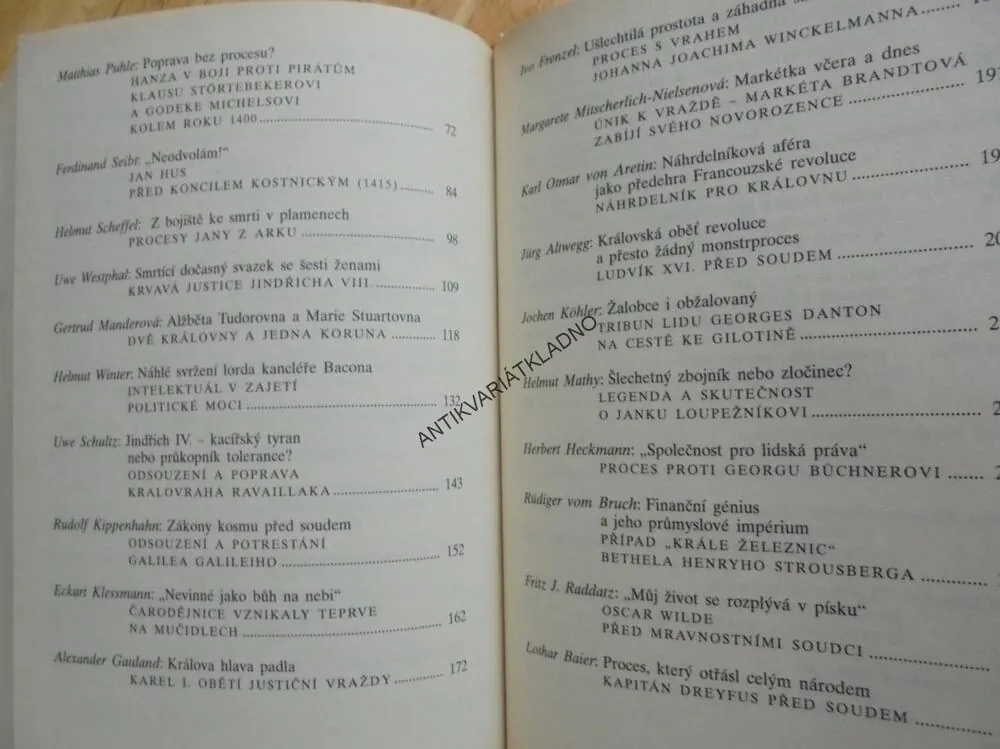 VELKÉ PROCESY, PRÁVO A SPRAVEDLNOST V DĚJINÁCH, SCHULTZ, **an