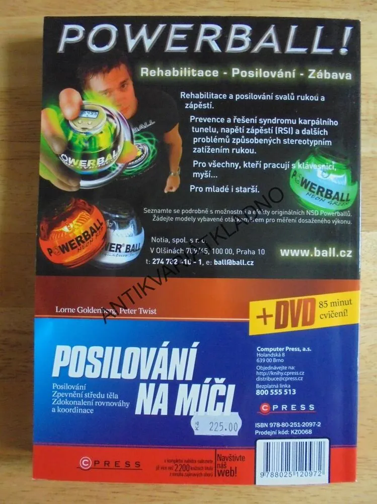POSILOVÁNÍ NA MÍČI, + DVD 85 MIN CVIČENÍ, SPORT